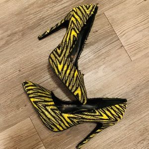 Bumblebee Stitched 8” Heels